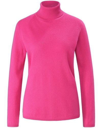 include Rollkragen-pullover aus schurwolle und kaschmir, , gr. 36, schurwolle - Pink