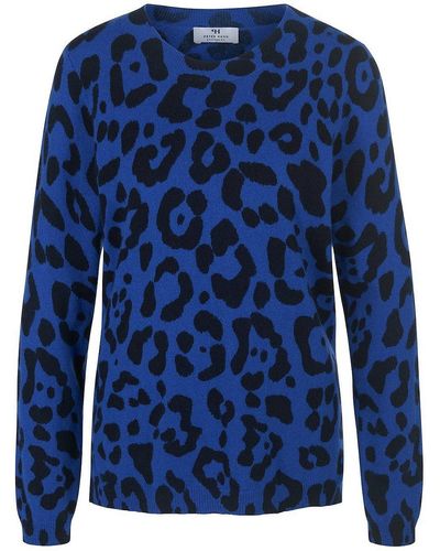 Peter Hahn Cashmere Rundhals-pullover aus 100% premium-kaschmir - Blau