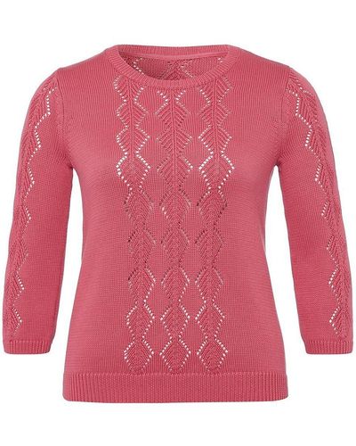 Anna Aura Rundhals-pullover, , gr. 42, baumwolle - Pink