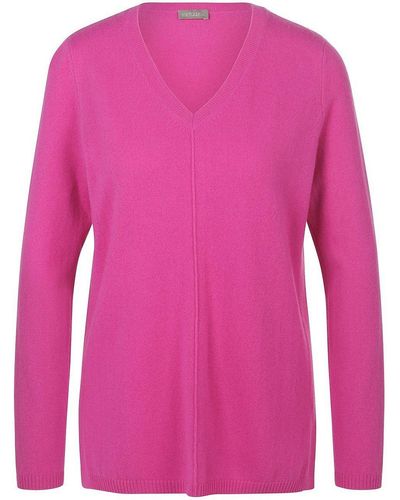 include V-pullover aus 100% premium-kaschmir - Pink