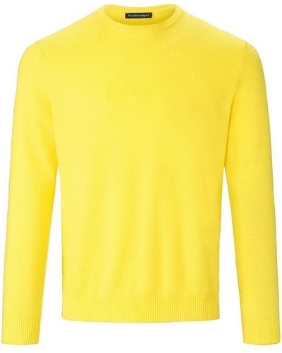 Louis Sayn Rundhals-pullover aus 100% baumwolle pima cotton - Gelb