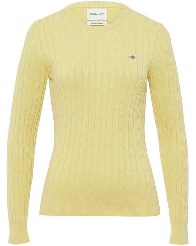 GANT Rundhals-pullover - Gelb