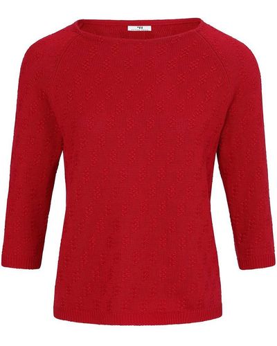 Peter Hahn Rundhals-pullover aus 100% supima®-baumwolle, , gr. 48, baumwolle - Rot
