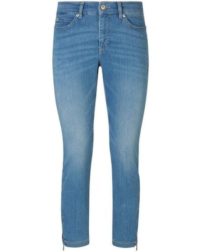 Peter Hahn Mac - 7/8-jeans dream chic, , gr. 34, baumwolle - Blau
