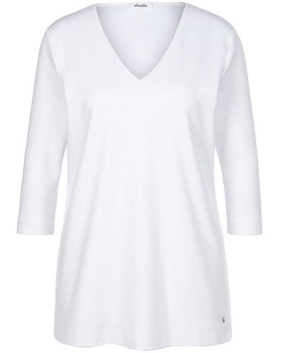 efixelle V-shirt mit 3/4-arm, , gr. 36, baumwolle - Weiß