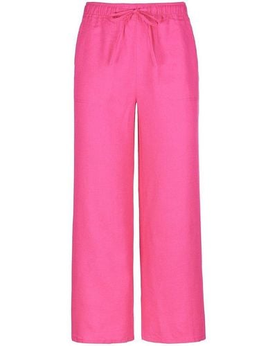 Peter Hahn 7/8-schlupf-hose aus 100% leinen, , gr. 18, leinen - Pink