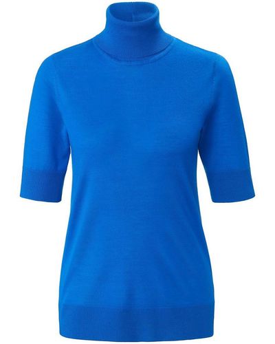 Peter Hahn Rollkragen-pullover, , gr. 38, schurwolle - Blau