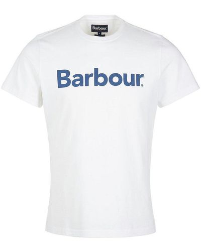 Barbour Rundhals-shirt - Weiß