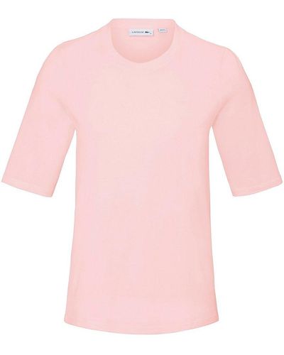 Lacoste Rundhals-shirt mit langem 1/2-arm, , gr. 36, baumwolle - Pink