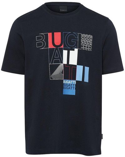 Bugatti Rundhals-shirt - Blau