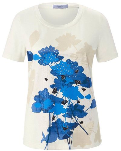 mayfair by Peter Hahn Rundhals-shirt, , gr. 38, viskose - Blau