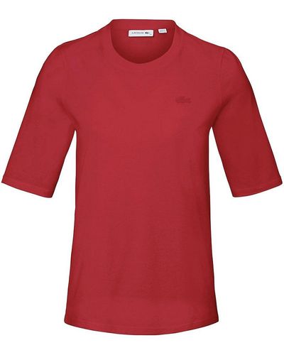 Lacoste Rundhals-shirt mit langem 1/2-arm, , gr. 36, baumwolle - Rot