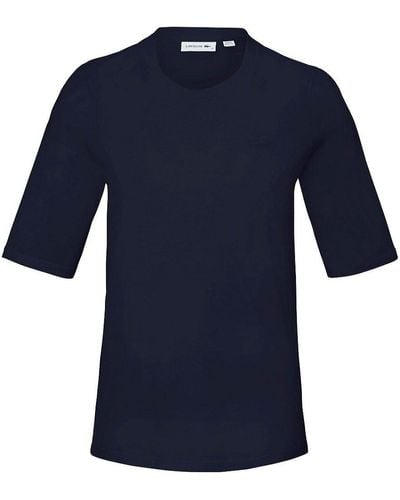 Lacoste Rundhals-shirt mit langem 1/2-arm, , gr. 36, baumwolle - Blau