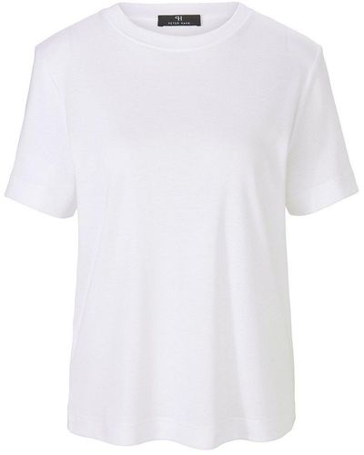 Peter Hahn Rundhals-shirt mit 1/2-arm, , gr. 46, baumwolle - Weiß