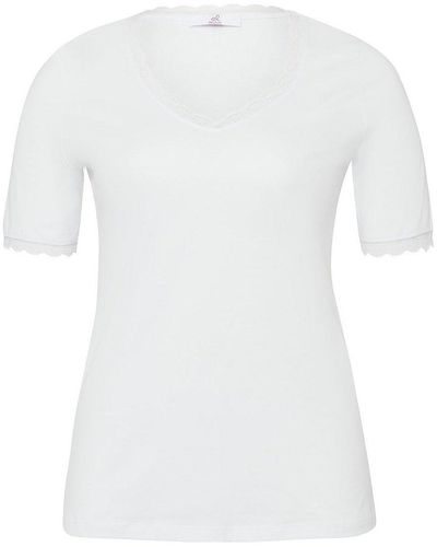Emilia Lay V-shirt 1/2-arm - Weiß