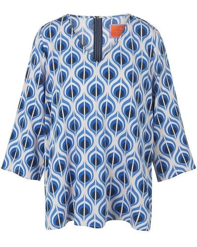 LIEBLINGSSTÜCK Bluse mit v-ausschnitt, , gr. 42, viskose - Blau