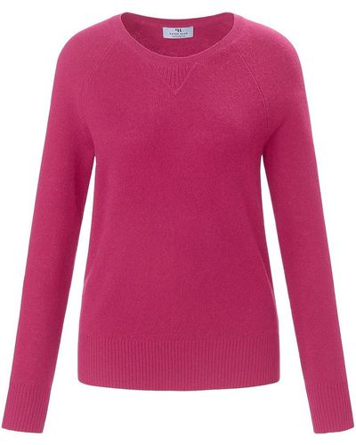 Peter Hahn Cashmere Rundhals-pullover aus 100% premium-kaschmir - Pink