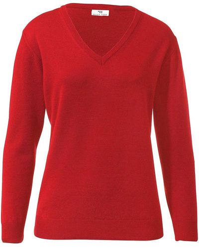 Peter Hahn V-pullover aus 100% schurwolle pure tasmanian wool, , gr. 36, schurwolle - Rot