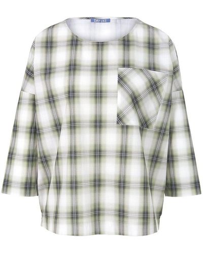 DAY.LIKE Blusen-shirt mit 3/4-arm, , gr. 44, baumwolle - Grün