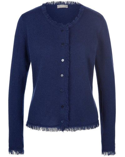 include Strickjacke aus schurwolle und kaschmir - Blau