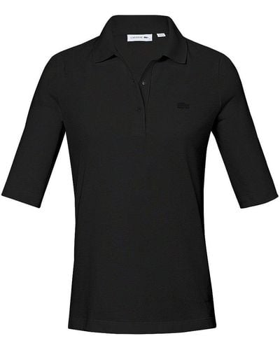 Lacoste Polo-shirt mit langem 1/2-arm, , gr. 36, baumwolle - Schwarz