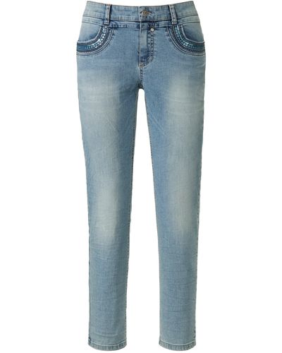 Glücksmoment Knöchellange jeans modell grace - Blau