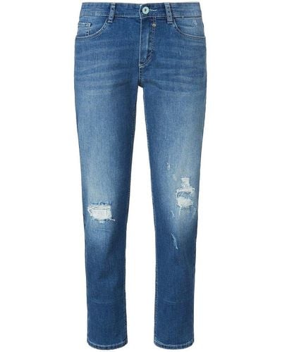 Glücksmoment Knöchellange loose fit-jeans modell grace, , gr. 36, baumwolle - Blau