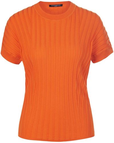 Fadenmeister Berlin Rundhals-pullover 1/2-arm - Orange