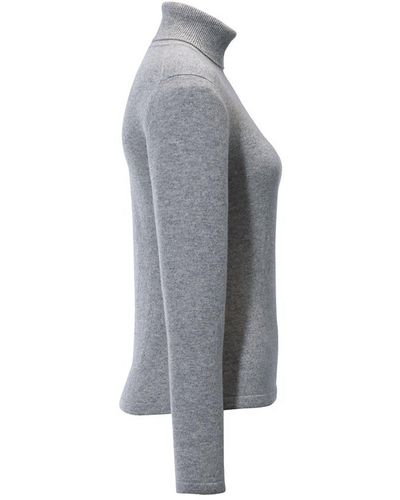 Peter Hahn Cashmere Rollkragen-Pullover aus 100% Premium-Kaschmir grau