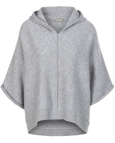 include Hoodie-pullover aus schurwolle und kaschmir, , gr. 38/40, schurwolle - Grau