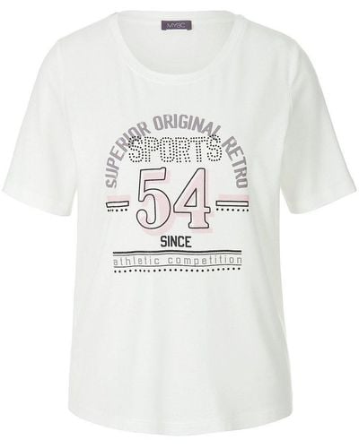 Mybc Rundhals-shirt mit 1/2-arm, , gr. 38, viskose - Weiß