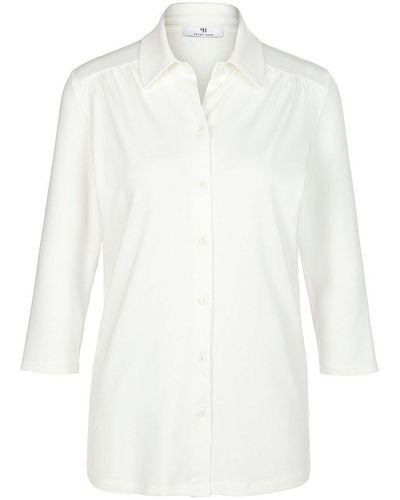 Peter Hahn Jersey-bluse mit 3/4-arm, , gr. 44, viskose - Weiß