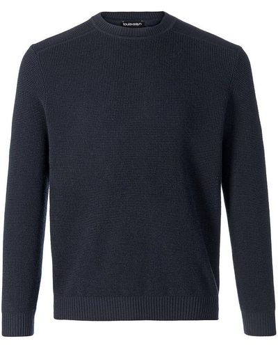 Louis Sayn Rundhals-pullover aus 100% schurwolle biella yarn - Blau