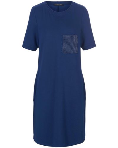Margittes Jersey-kleid 1/2-arm - Blau
