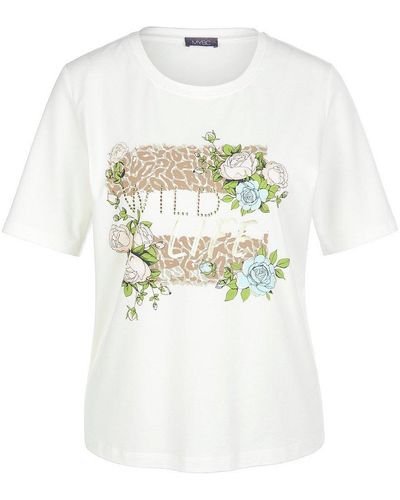 Mybc Rundhals-shirt mit 1/2-arm, , gr. 40, baumwolle - Weiß