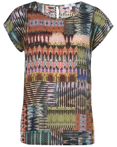 Peter Hahn Blusen-shirt, , gr. 42, baumwolle - Mehrfarbig