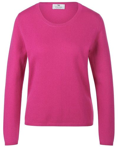 Peter Hahn Rundhals-pullover aus 100% premium-kaschmir, , gr. 38, kaschmir - Pink