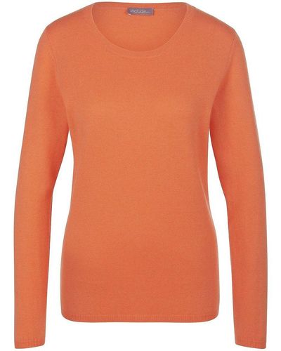 include Rundhals-pullover aus schurwolle und kaschmir - Orange
