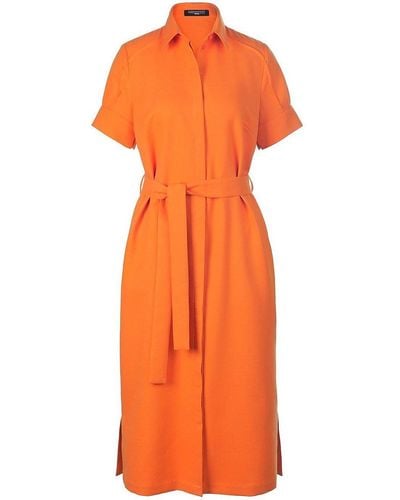 Fadenmeister Berlin Kleid durchgehender knopfleiste - Orange