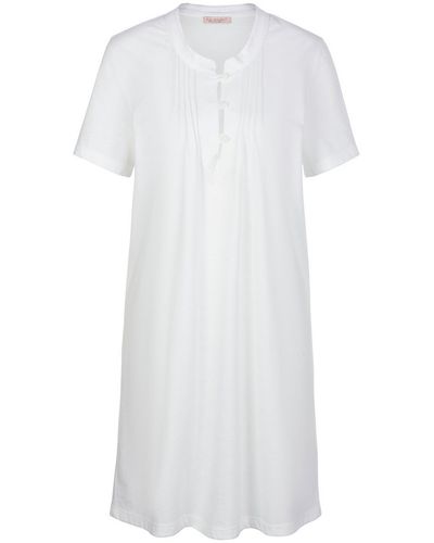 Hautnah Nachthemd aus 100% baumwolle - Weiß