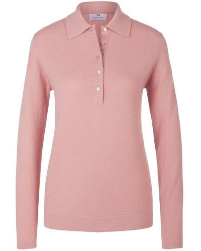 Peter Hahn Cashmere Polo-pullover aus 100% premium-kaschmir, , gr. 42, kaschmir - Pink
