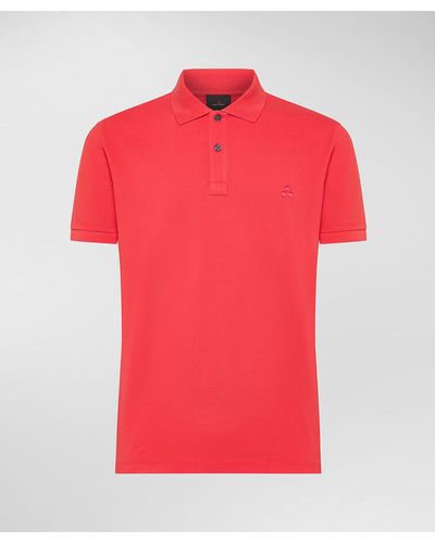 Peuterey Poloshirt aus Baumwollpiqué - Rot
