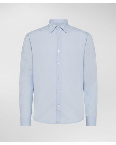 Peuterey Hemd aus Baumwollpopeline - Blau