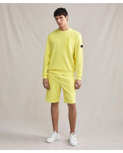 Peuterey Sweatshirt mit Rundhalsausschnitt aus Baumwolle - Gelb