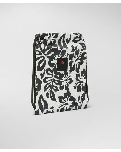 Peuterey Nylon-Tasche mit floralem Muster - Weiß
