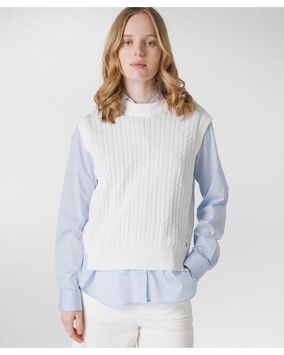 Peuterey Weste aus 100% Baumwolltrikot - Weiß