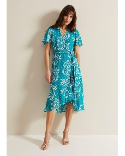 Phase Eight 's Amy Fil Coupe Dress - Blue
