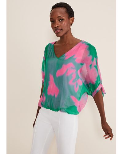 Phase Eight 's Madison Silk Blouse - Multicolour