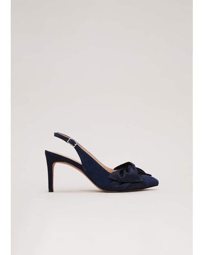 Phase Eight 's Twist Front Slingback Shoes - Blue