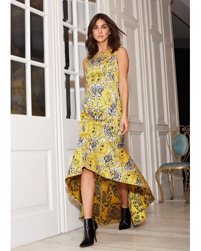 Damsel In A Dress 's Leela Jacquard Maxi Dress - Yellow